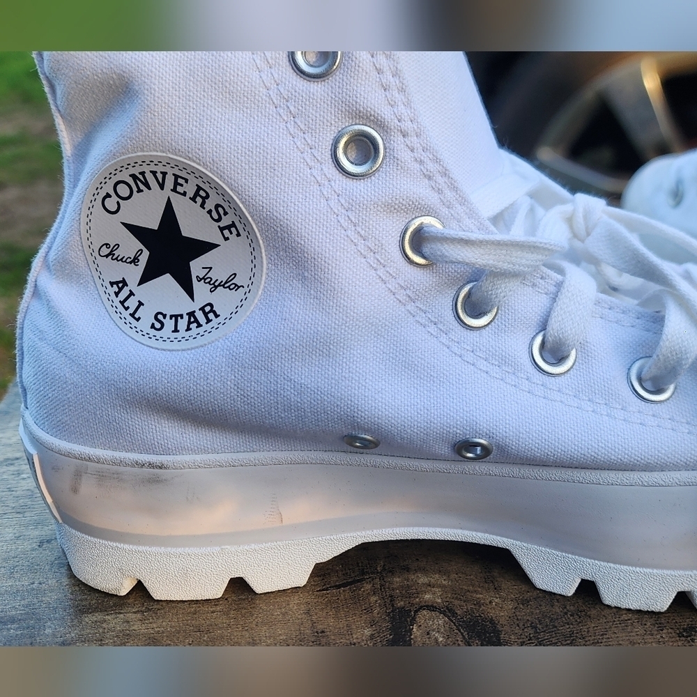 Converse White High-Top Sneakers Classic Design - Picture 8 of 10